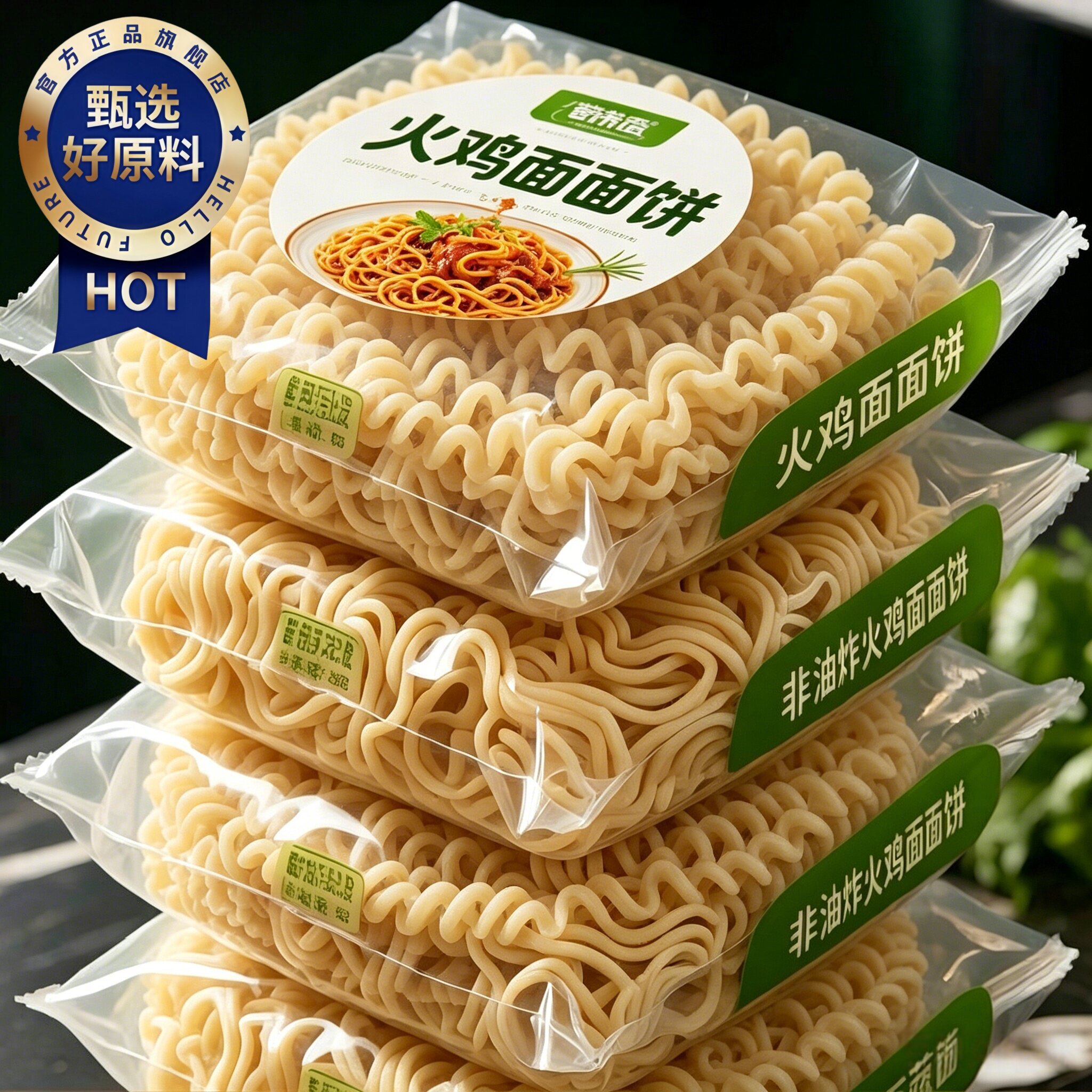 火鸡面面饼专用粗面商用整箱批发泡面韩式麻辣拌方便面拌面袋装图片