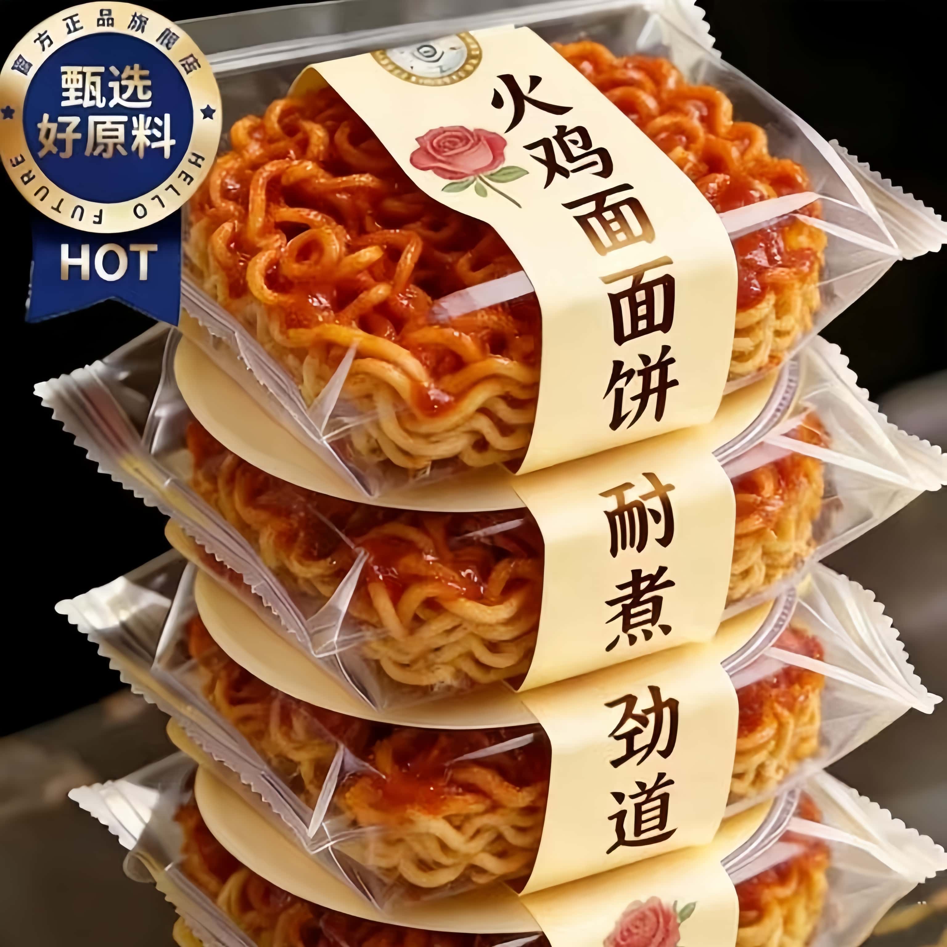 火鸡面面饼整箱30块方便面专用炒面火锅麻辣烫面条饮独立包装粗面图片