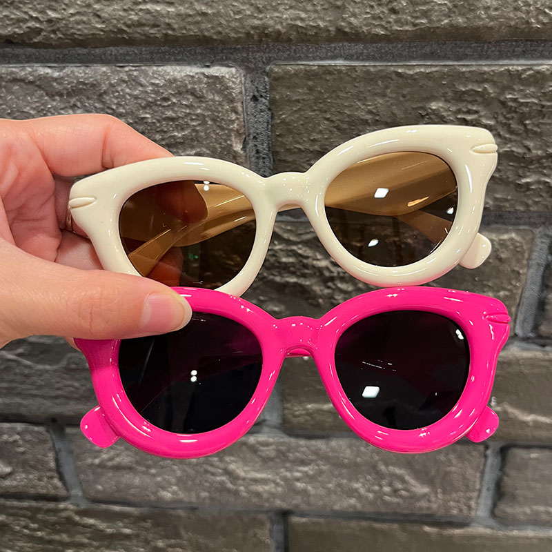 儿童太阳镜男女童个性大框眼镜时尚可爱充气感墨镜韩版潮流凹造型