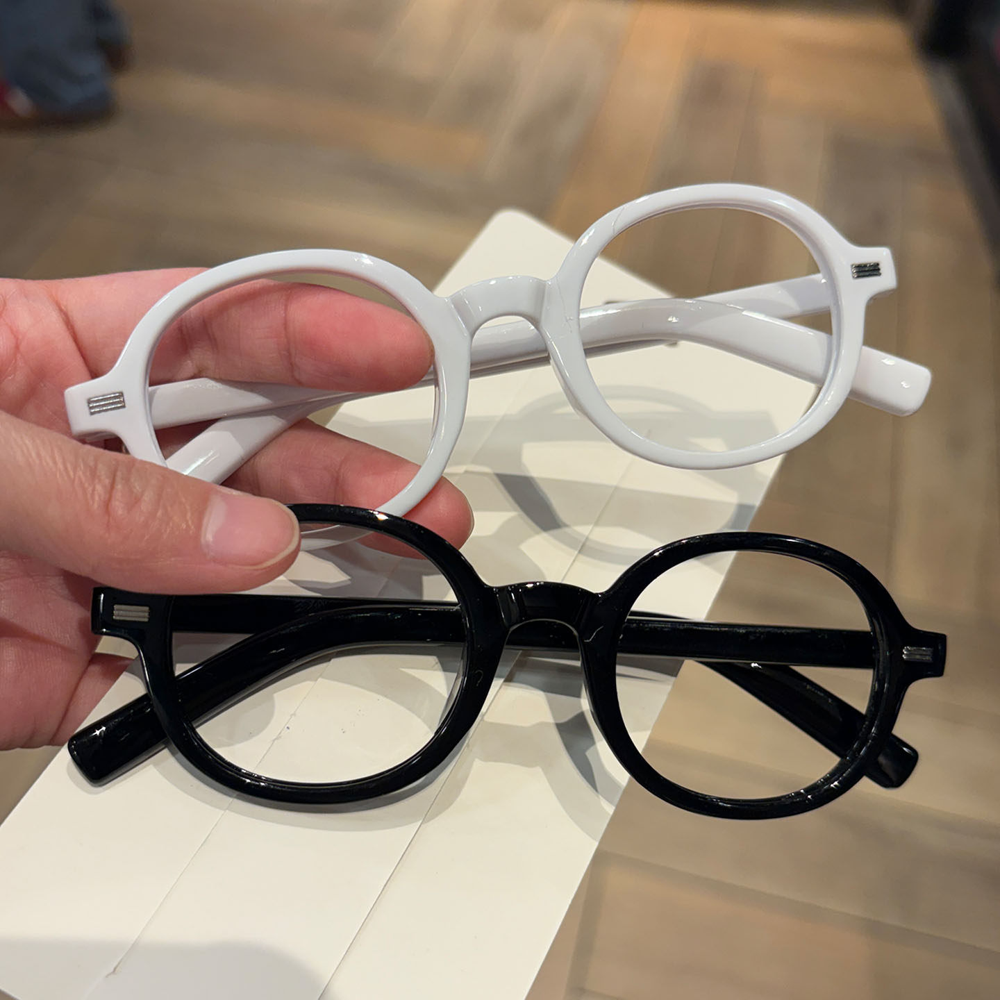 儿童眼镜框男女童黑色圆形眼镜架无镜片凹造型装饰复古黑框眼镜架