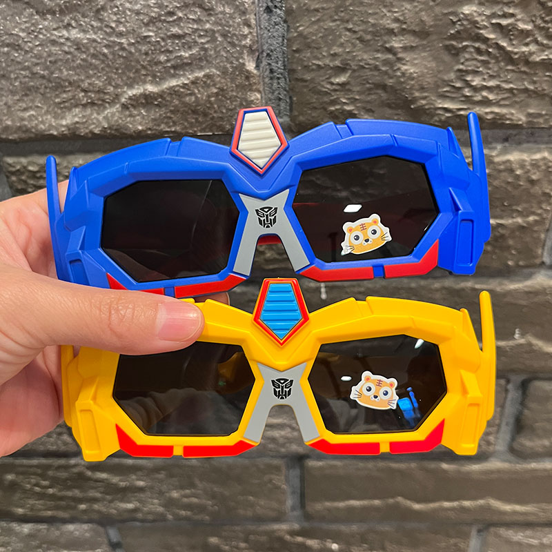 儿童太阳镜2-10岁小孩可爱卡通偏光墨镜男童帅气变形金刚眼镜潮酷