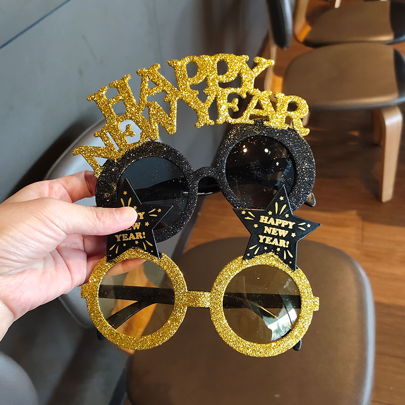 happy跨年元旦公司聚会搞怪眼镜