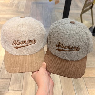 儿童帽子秋冬男童鸭舌帽保暖女童棒球帽韩版冬季3-10岁小孩毛绒帽