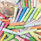 包邮 彩色迷你许愿纸卷心愿池许愿瓶祝福语留言小纸条表白带金属圈