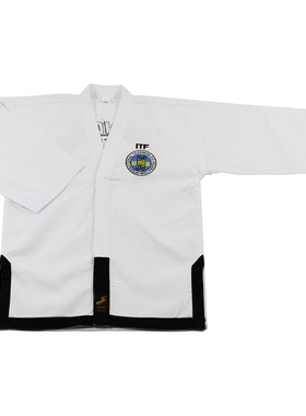 itf传统跆拳道服副师范段位教练服斜纹平纹棉料师圣sasung618狂欢