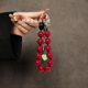 个性 创意红色手工串珠手提链手腕短挂绳手机壳汽车钥匙扣包包挂件
