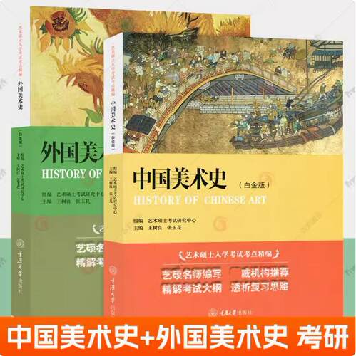 2册 中国美术史+外国美术史 白金版 新版 王树良艺术硕士入学考试考点精编考研教材初学艺术学概论入门教材书精解考试大纲考研复习