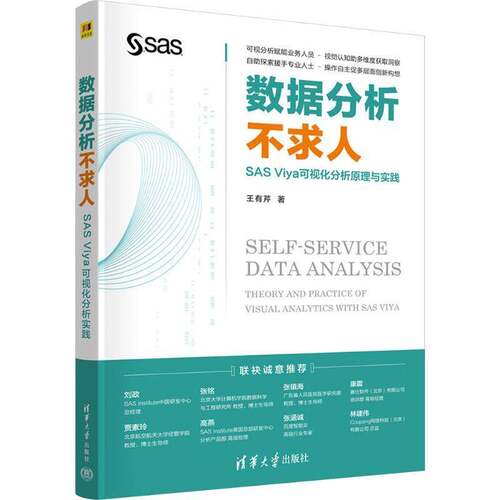 数据分析不求人:SAS Viya可视化分析原理与实践:王有芹 清华大学出版社9787302697398 图书书籍