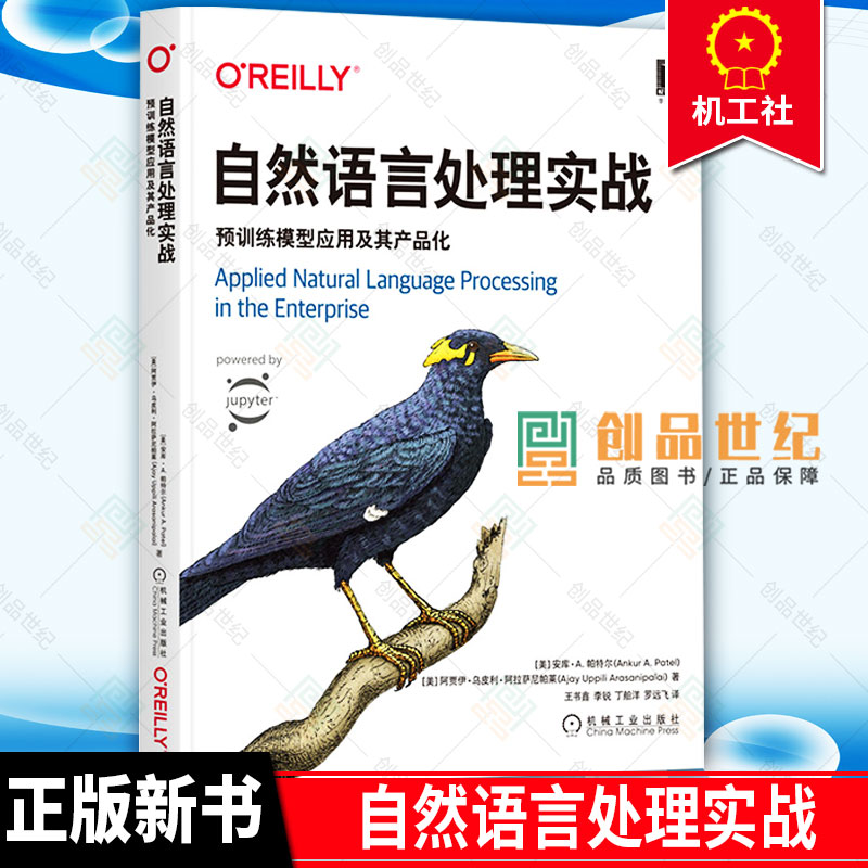 现货 自然语言处理实战 预训练模型应用及其产品化 自然语言处理模型部署运维书籍 ython PyTorch实现一套自然语言处理算法书籍