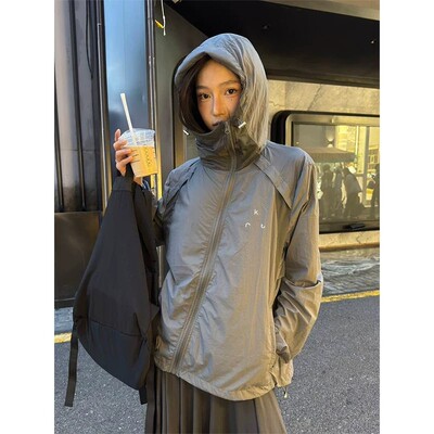 防紫外线户外轻薄防晒衣男款夏凉感透气冰丝异形冰甲高级感防晒服