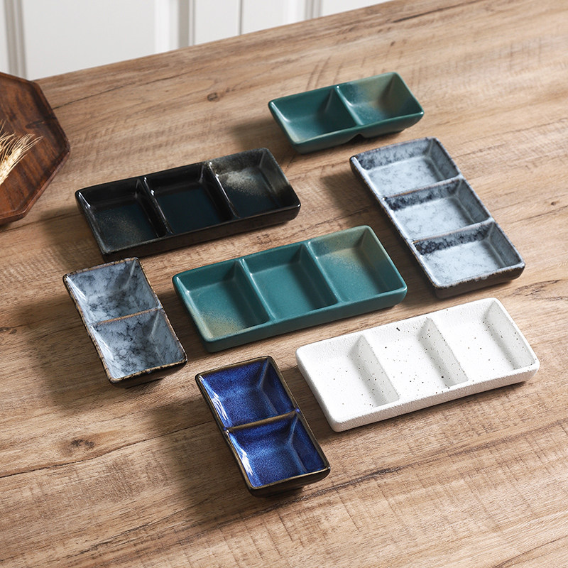 釉下彩碟多格碟三格碟调味碟烤肉蘸料碟小碟子调料碟酱料碟酱油碟,餐饮具,碟,淘宝优惠券,粉丝福利购,淘宝优惠卷