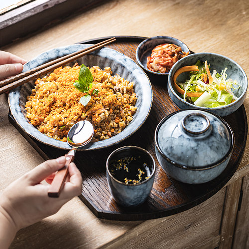 定食一人食套装仪式感月子组合餐具碗碟炖盅碗盘杯子餐盘托盘家用