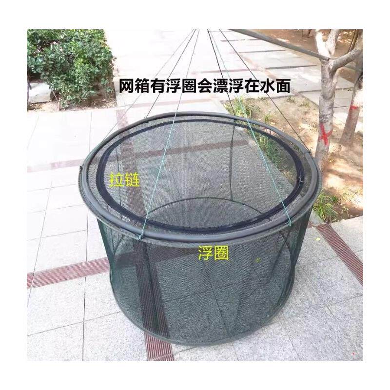 养殖网箱折叠养鱼锦鲤漂浮网圈鱼护病鱼隔离网箱可折叠装鱼护箱网
