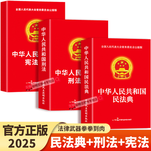 【官方正版】全3册 民法典+刑法+宪法 中华人民共和国民法典2025年理解与适用大全及相关司法解释汇编民法典宪法刑法全套注释本