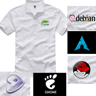 opensuse gnome****员短袖 debian linux 纯棉T恤 arch redhat