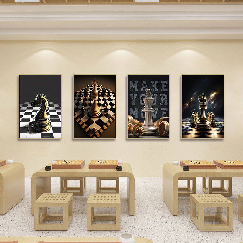 办公室房间墙面装饰画国际象棋