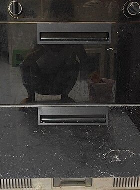 亿田嵌入式消毒碗柜配件黑色钢化玻璃面板抽屉柜门耐高温