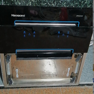 适合好太太消毒碗柜120-X8配件长拉手黑色钢化玻璃面板门板