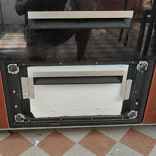 定制云米消毒碗柜配件100A-1黑色钢化玻璃耐高温防爆面板门板破裂