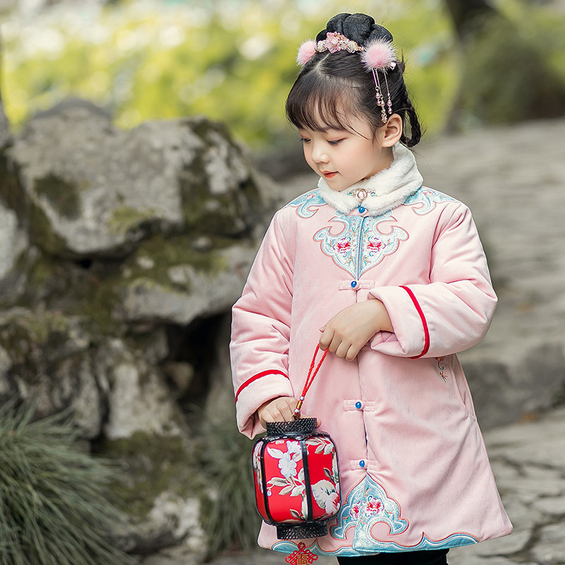 加厚冬季女童刺绣新品8折