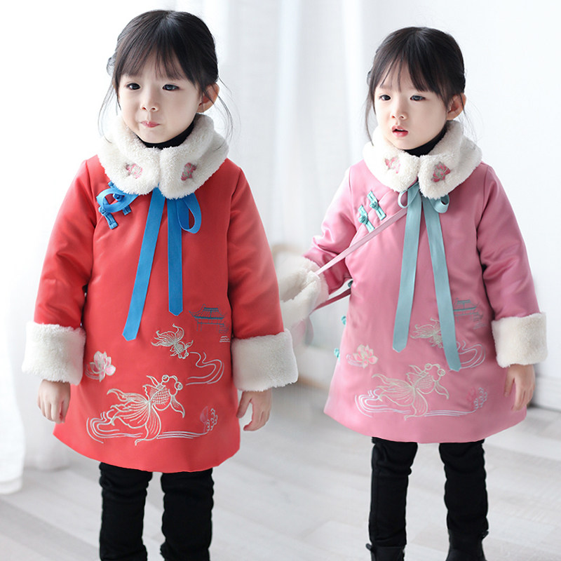 鱼跃龙门汉服精致刺绣古风棉服