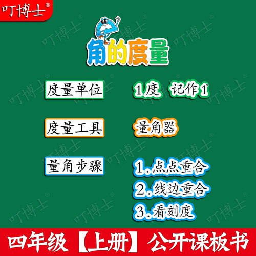 角的度量板书贴数学优质公开课