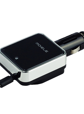 车载点烟器插口收线型手机充电器充电线 microUSB 1.2A  黑色2020