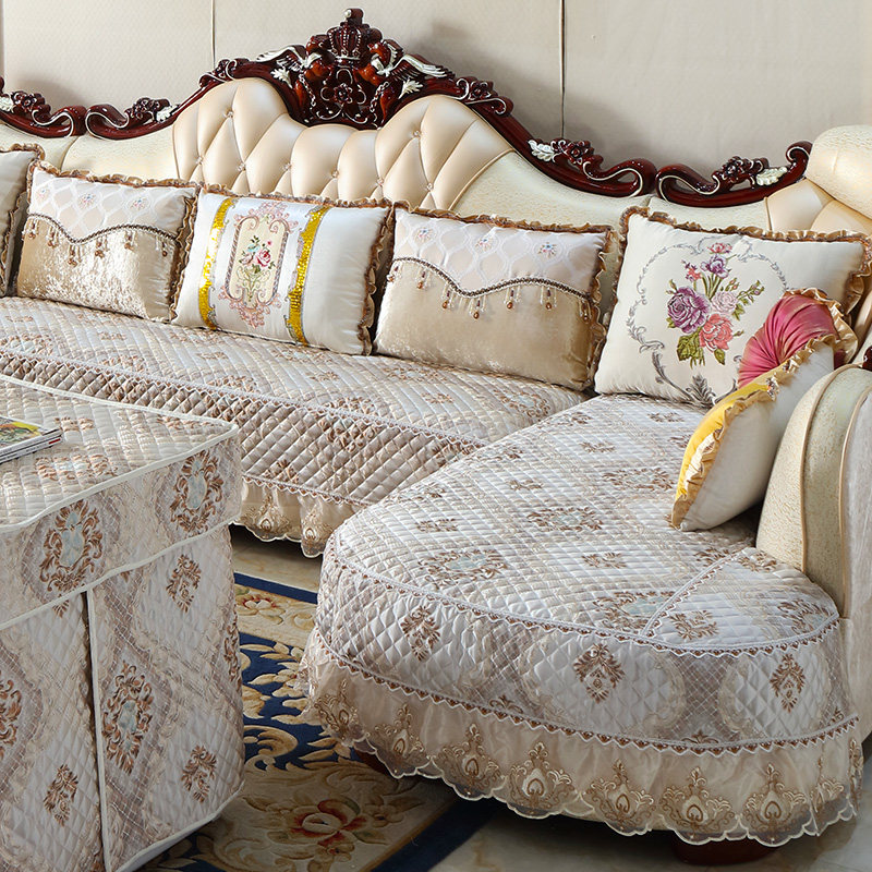 欧式沙发套罩 全包套U型万能坐垫套四季通用贵妃盖布艺沙发垫包邮