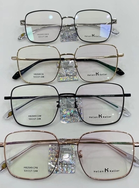 新款82049男女近视镜框超轻金属光学眼镜架配防蓝光片