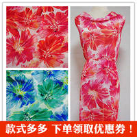 Composite silk chiffon printed fabric, silk-like fabric, single-layer transparent, summer best-selling clothing dress material thumbnail 3