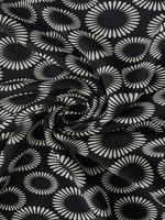 High-quality 50D encrypted yarn spring and summer printed fabric, black base firework non-permeable, non-elastic soft clothing fabric thumbnail 2