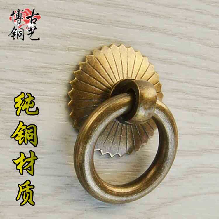 纯铜仿古铜拉手铜拉环中式简约家