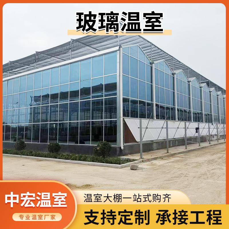 多肉玻璃温室大棚种子培育智能玻璃温室农业种植用玻璃大棚工程
