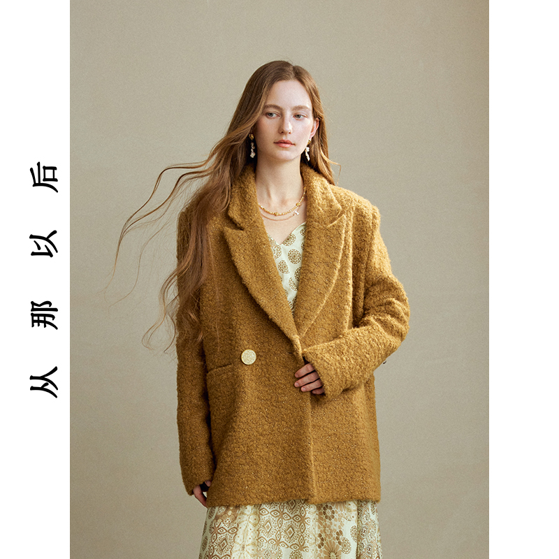 从那以后候鸟的旅痕法式风毛呢外套冬季高级感穿搭西装领大衣秋冬