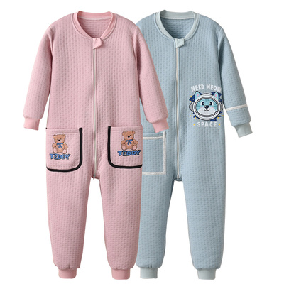 男女童连体衣松紧如厕睡袋秋冬