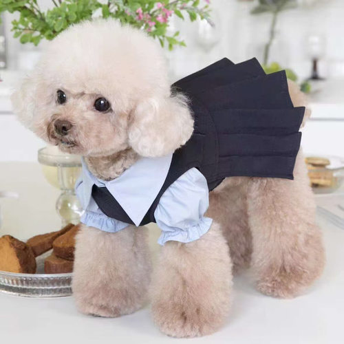 猫咪小狗狗连衣裙宠物校服裙连身裙棉花娃娃衣服泰迪博美泰国校服