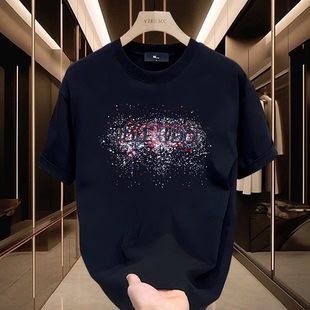 夏季 T恤青年男女款 ins潮牌街头宽松圆领上衣 痞帅重磅纯棉短袖 美式