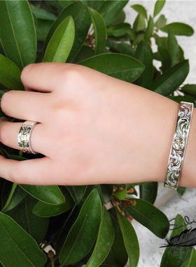 情侣纯银工作室手镯