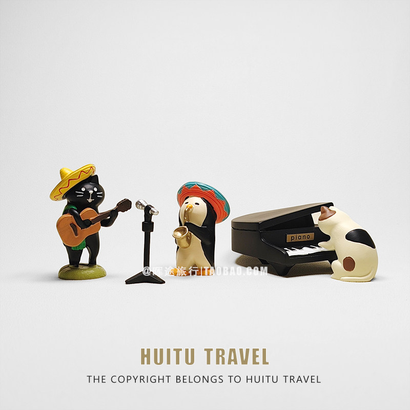 音乐会治愈装饰小猫摆件创意书房桌面励志学习布置送朋友解压礼物,家居饰品,桌面摆件,淘宝优惠券,粉丝福利购,淘宝优惠卷