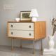 床头柜实木简约现代轻奢边柜小桌子床头置物架不锈钢床头柜沙发柜