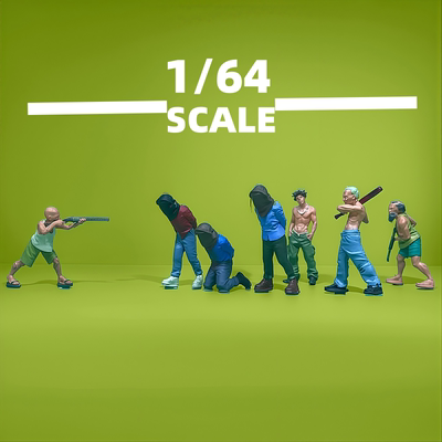 微缩人偶1/64手办混混头目模型