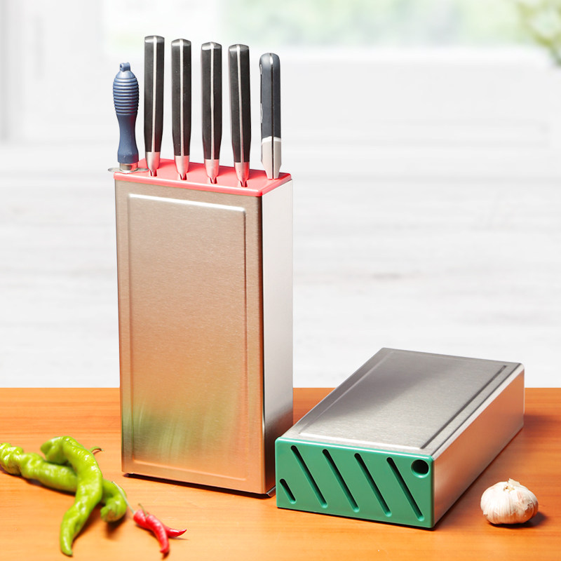 西厨刀架不锈钢挂壁式插刀箱单列双列单排双排刀具盒厨房日式刀箱