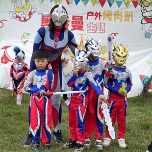 大码 发光成人角色扮演幼儿园赛罗奥特曼衣服男童男孩cosplay服装