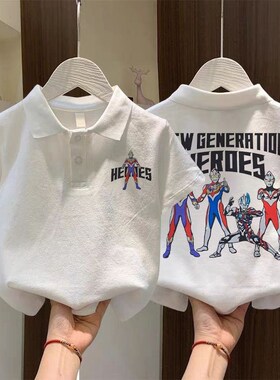宽松体恤上衣服潮男童短袖polo衫夏季新款春棉半袖中小童潮