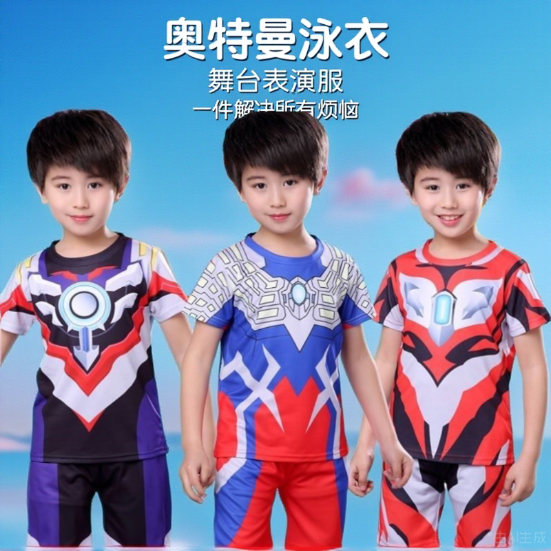 夏季奥特曼泳衣衣服赛罗迪迦欧布
