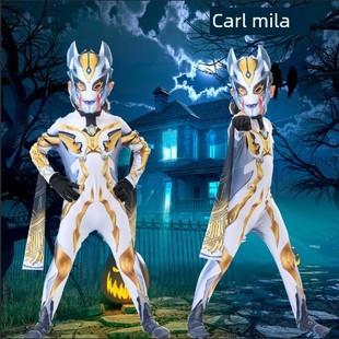 奥特曼万圣节服装女孩春季服装儿童卡米拉连体裤小女孩学校Cos表