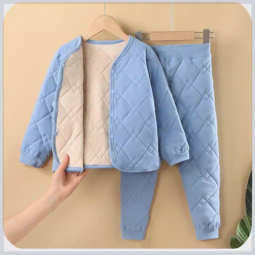 男女童穿小学生内胆校服神器绵羊毛儿童秋冬棉袄棉裤内穿保暖棉衣