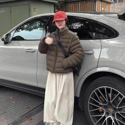 话里休闲简约风排骨羽绒服