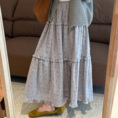 休闲高腰显瘦半身裙长裙女 韩版 话里淑女风气质碎花裙2026春季 新款
