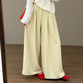 裤 话里简约高级垂感面料长裤 显瘦宽松日常极简风格 新款 子 2026夏季